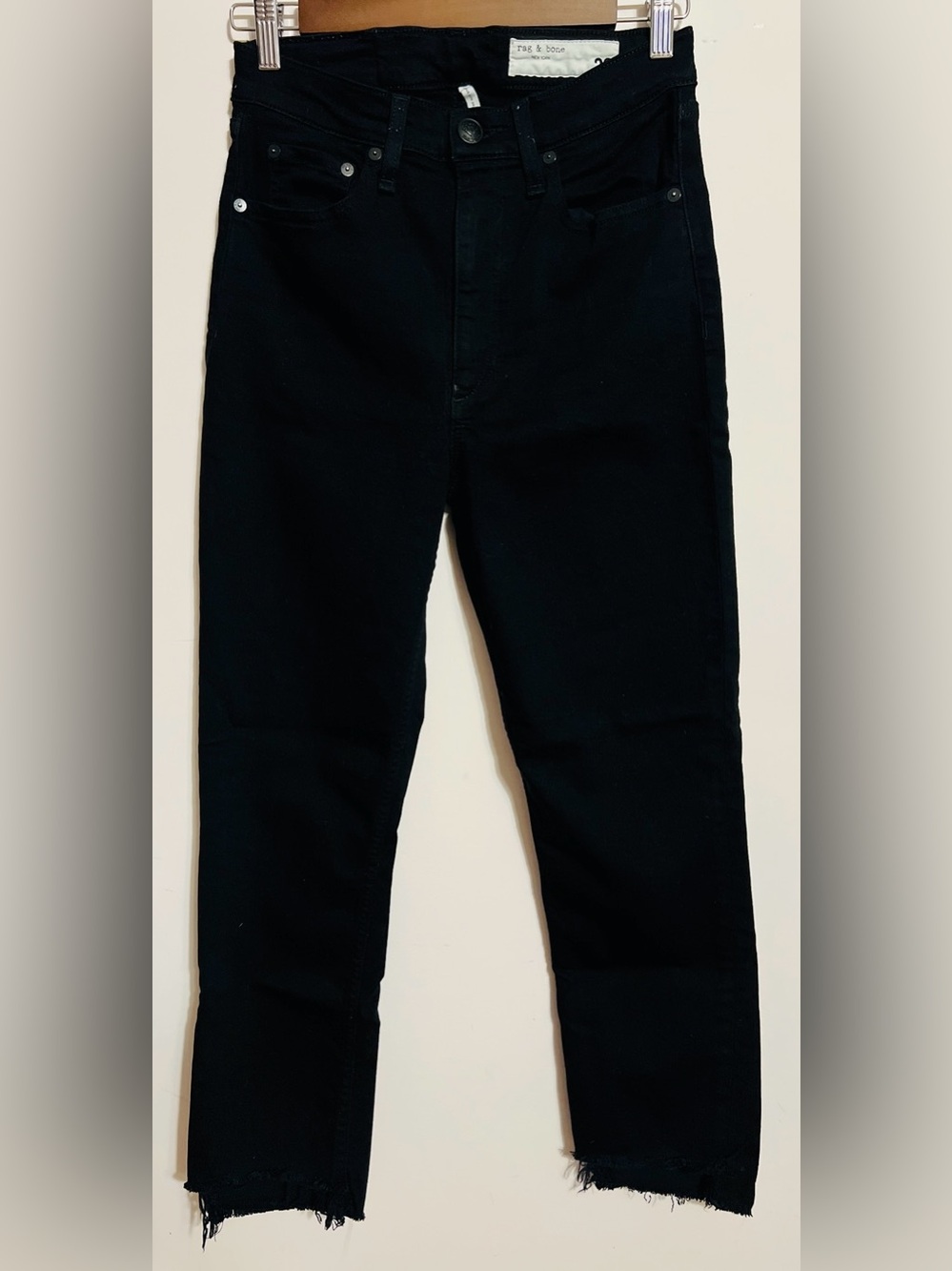 Rag & Bone Black Slim Straight Jeans